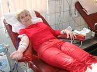 Lili Gherle la donare sange