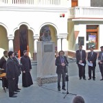 Palatul Cultural Resita - dezvelirea bustului dirijorului Ion Romanu